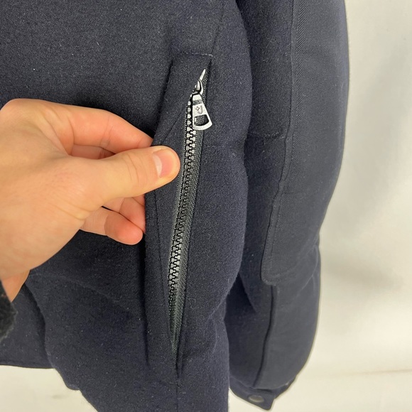 Jil Sander x Uniqlo +J Padded Wool Down-Filled Hooded Jacket Men’s S Navy - Picture 5 of 12